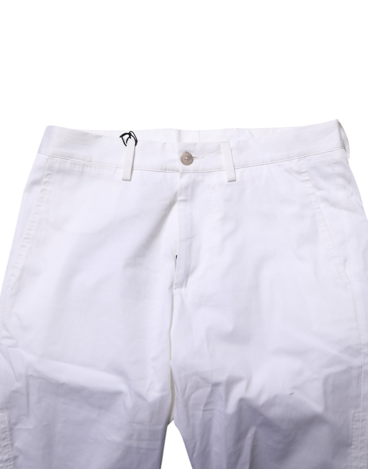 White Cotton Stretch Men Denim Bermuda Shorts