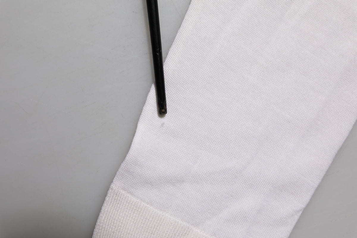 White Cashmere Logo V-neck Pullover Sweater