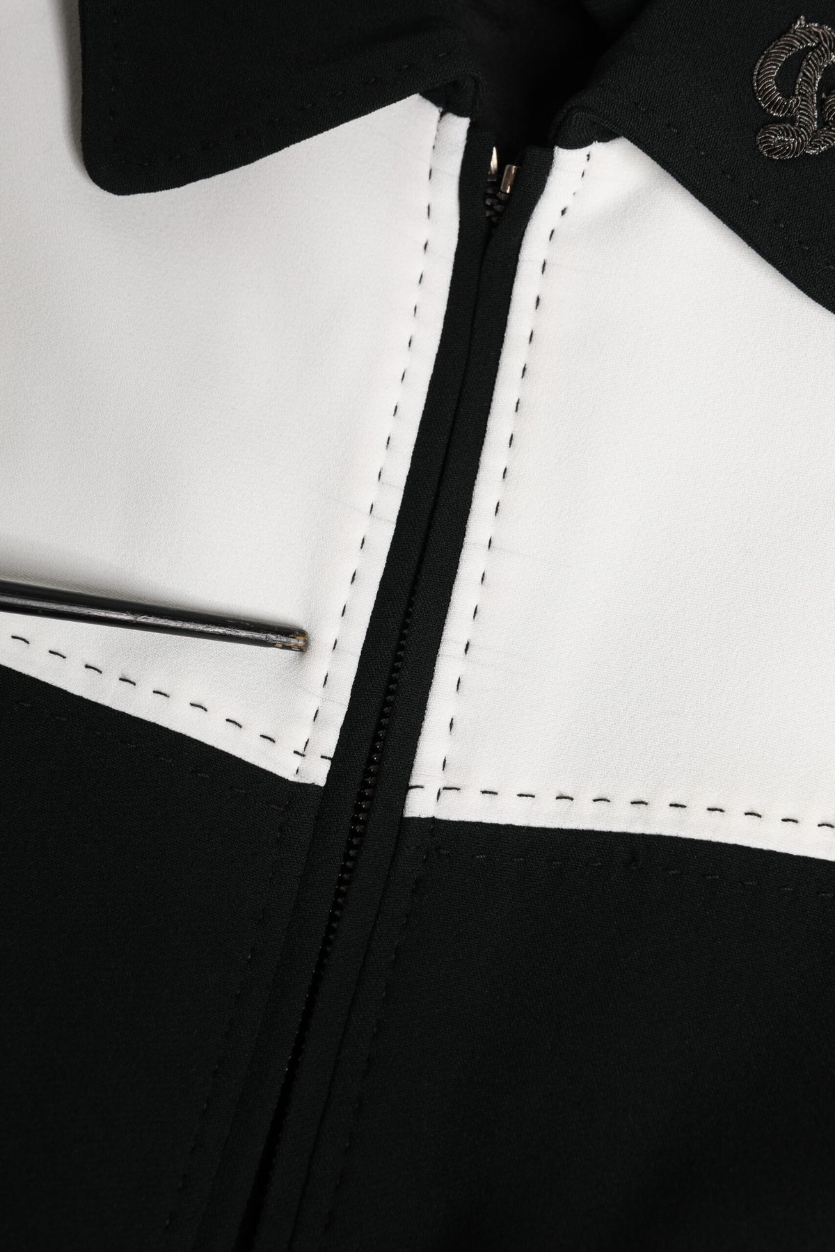 Black White DG Crown Full Zip Blouson Jacket