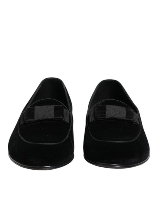 Black Velvet Loafers Formal Men Dress Shoes