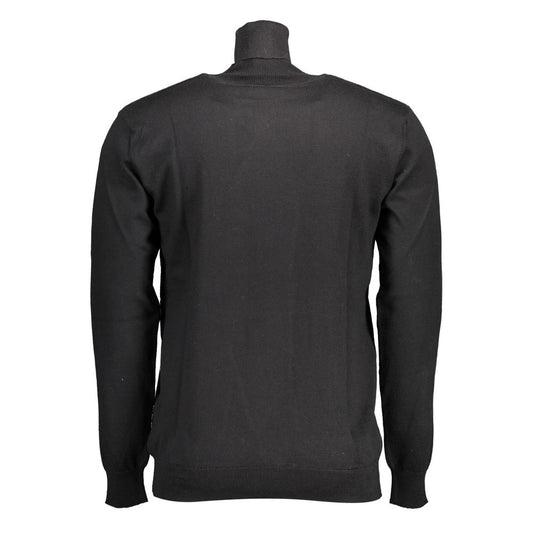 Black Cotton Men's Sweater