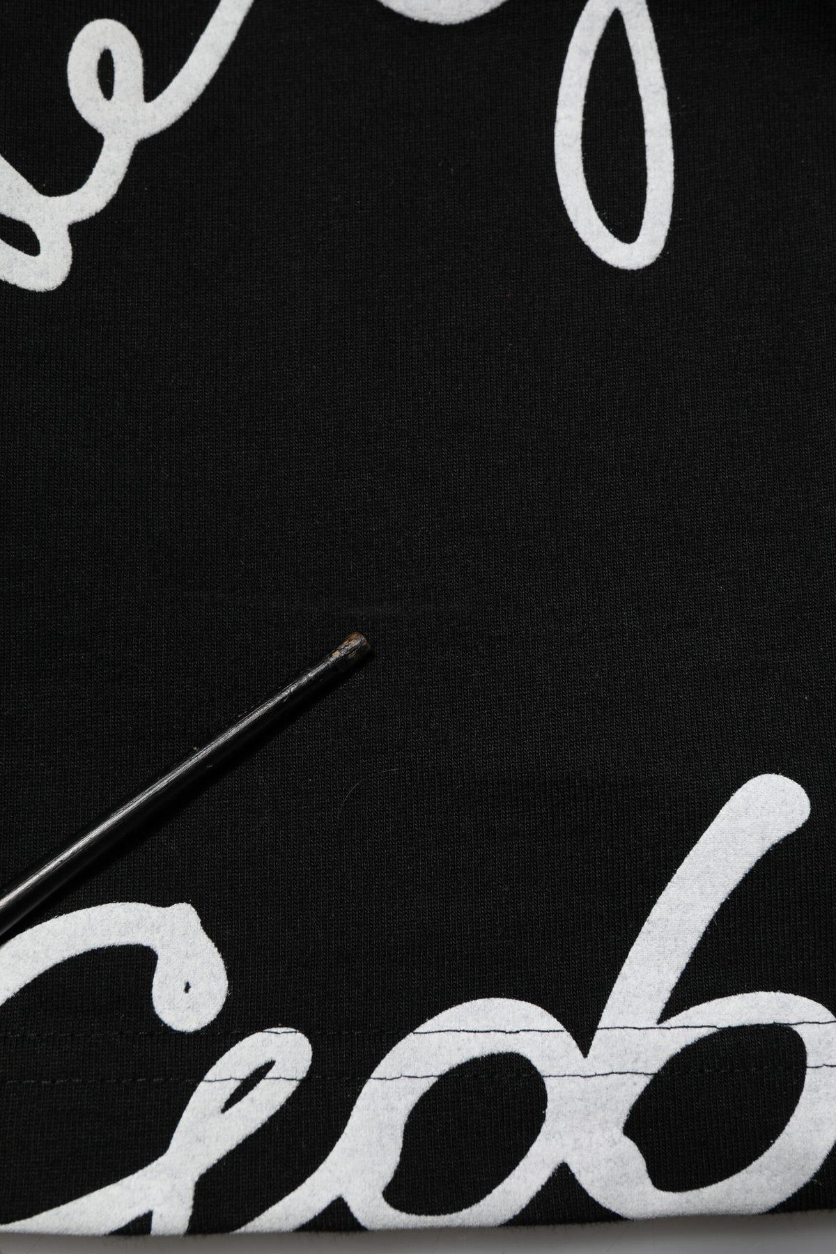 Black Logo Print Cotton Crew Neck T-shirt