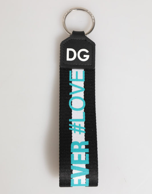 Multicolor Logo Polyester Brass Holder Keychain Keyring