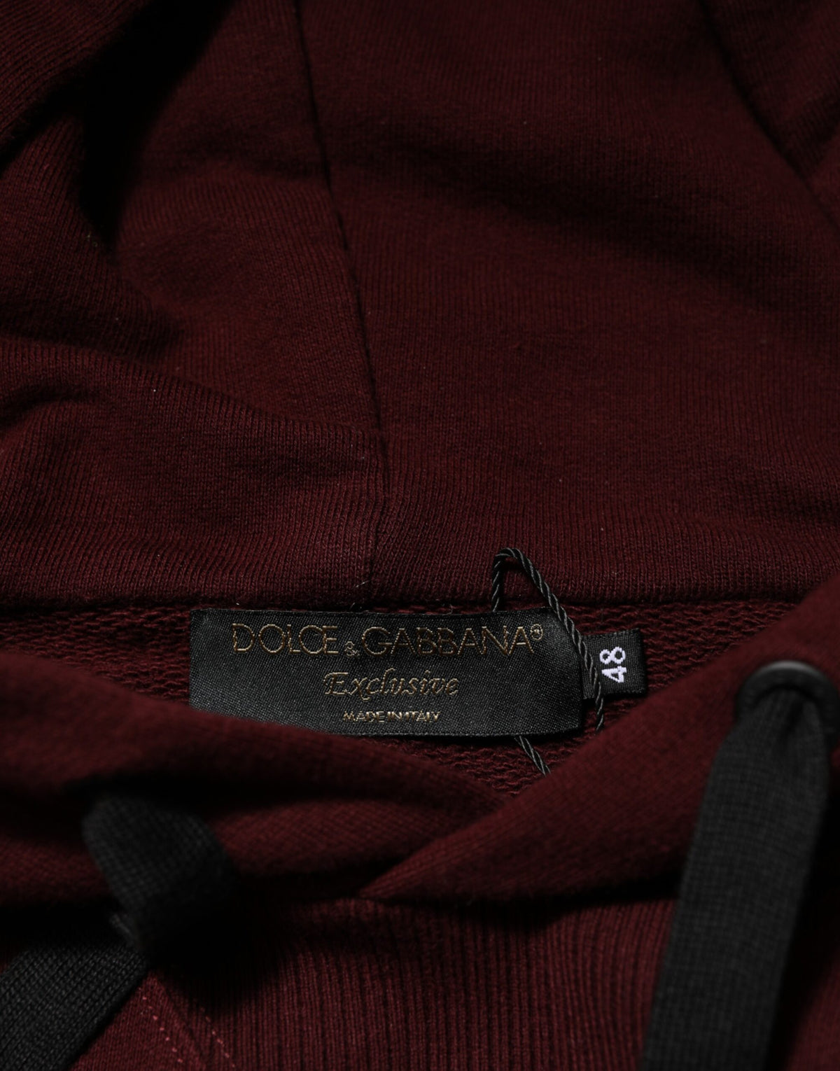 Burgundy Cotton Plaid Lined Men Hoodie Sweater