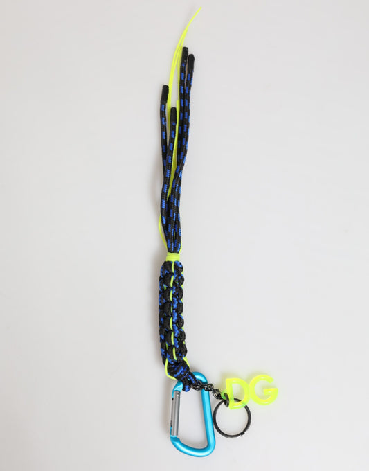 Multicolor Polyester Tape String DG Logo Keychain Keyring