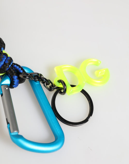 Multicolor Polyester Tape String DG Logo Keychain Keyring