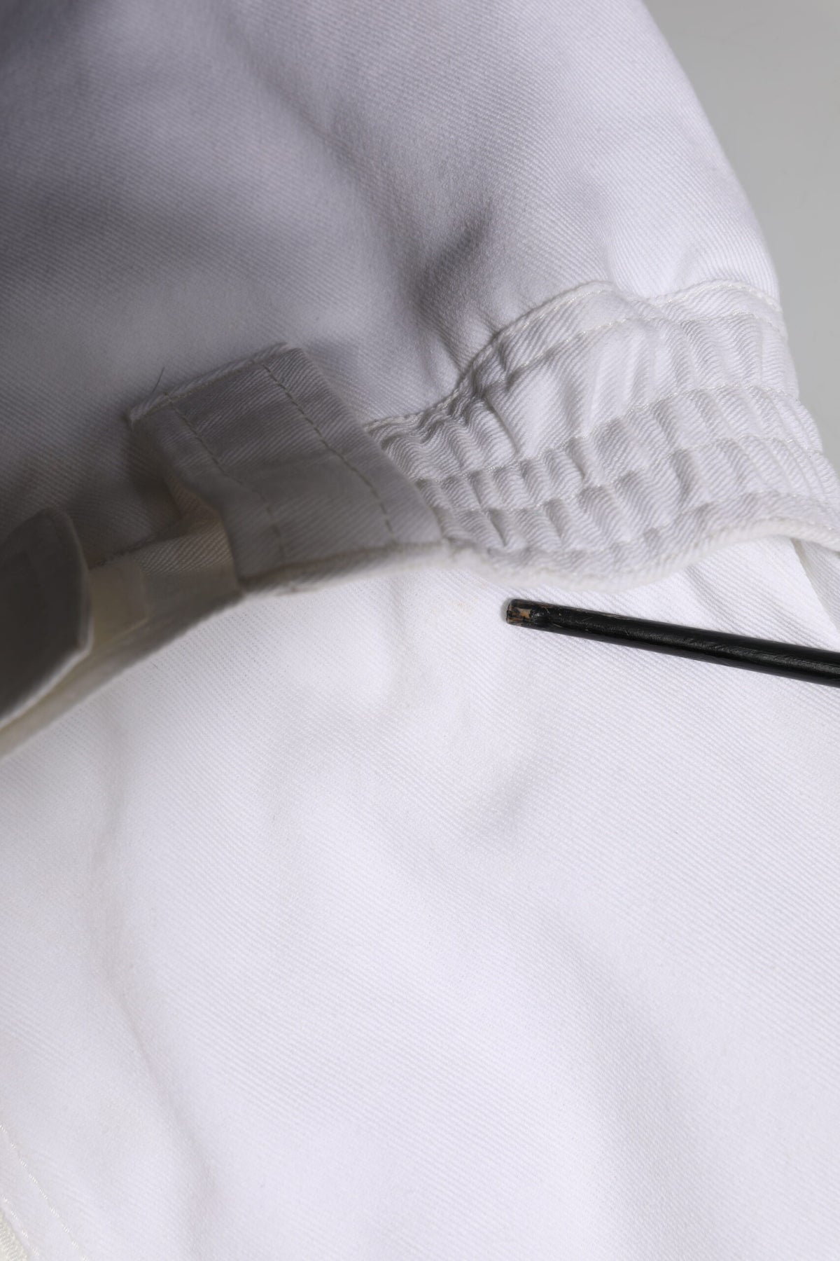 White Barcode Patch Utility Zip Jumpsuit Pants