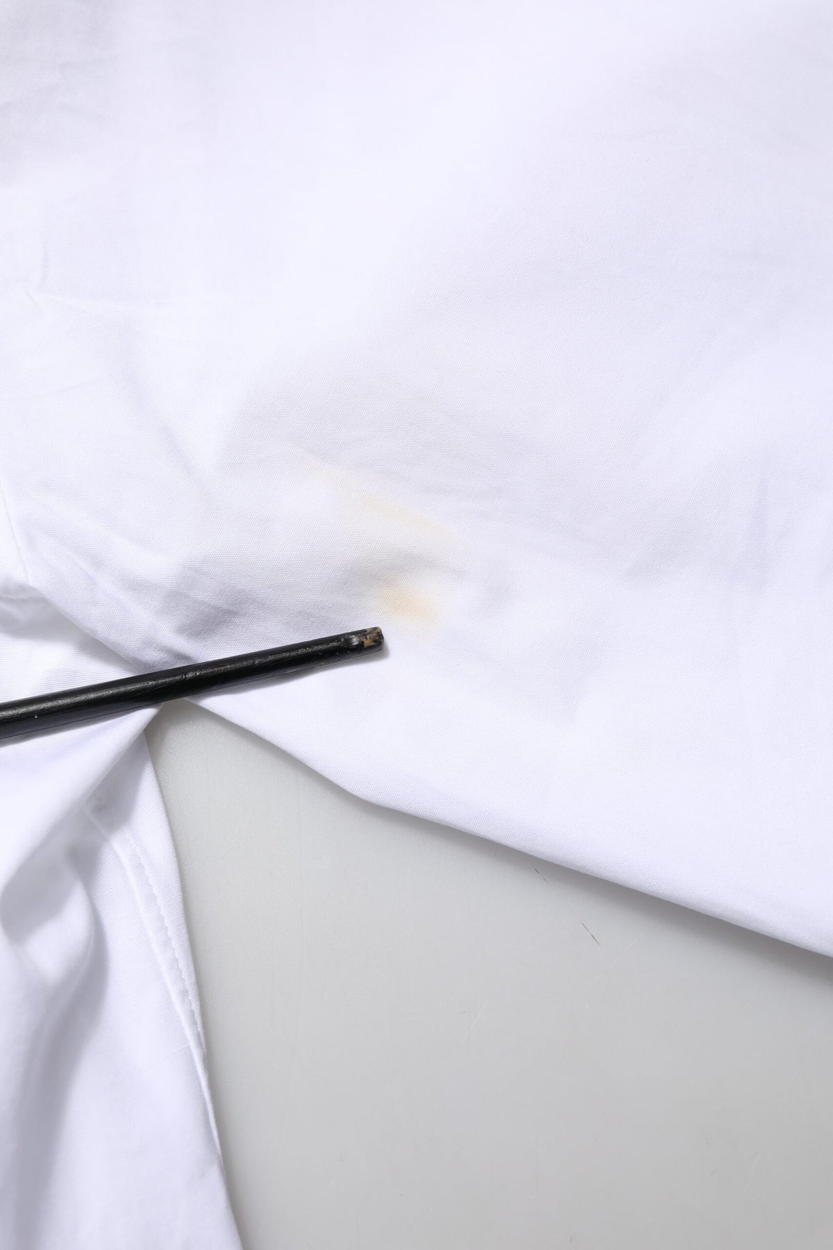 White Logo Plaque Collared Formal Dress Shirt