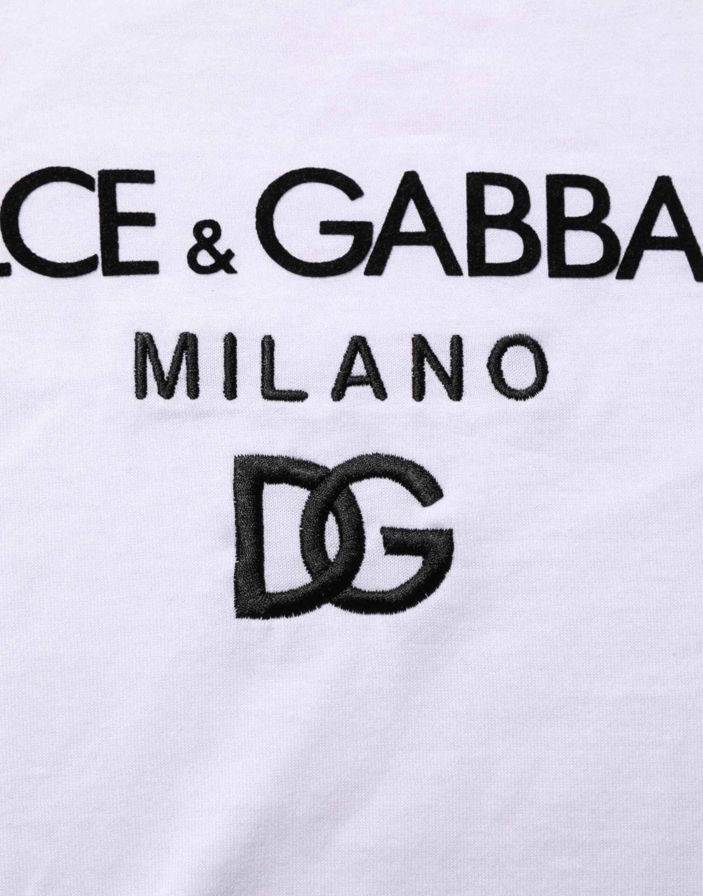 White Logo Print Cotton Men Crew Neck T-shirt