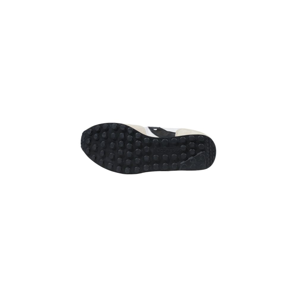 Black And White Leather Athletic Sneakers