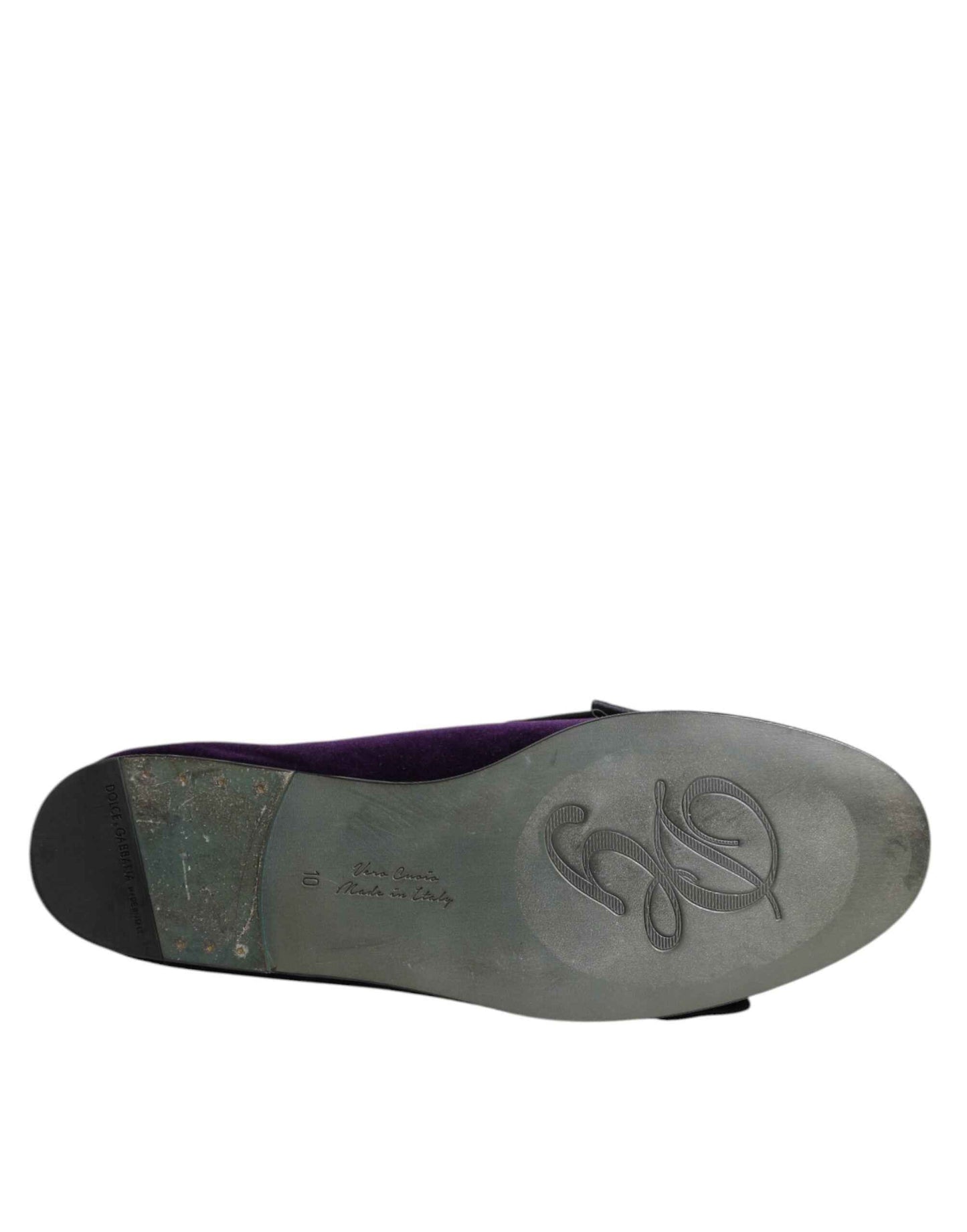Purple Suede Cotton Bow Slip On Loafers Shoes