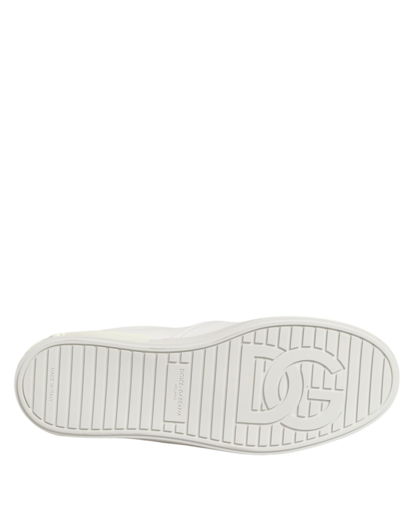 White Leather Low Top Slip On Sneakers Shoes