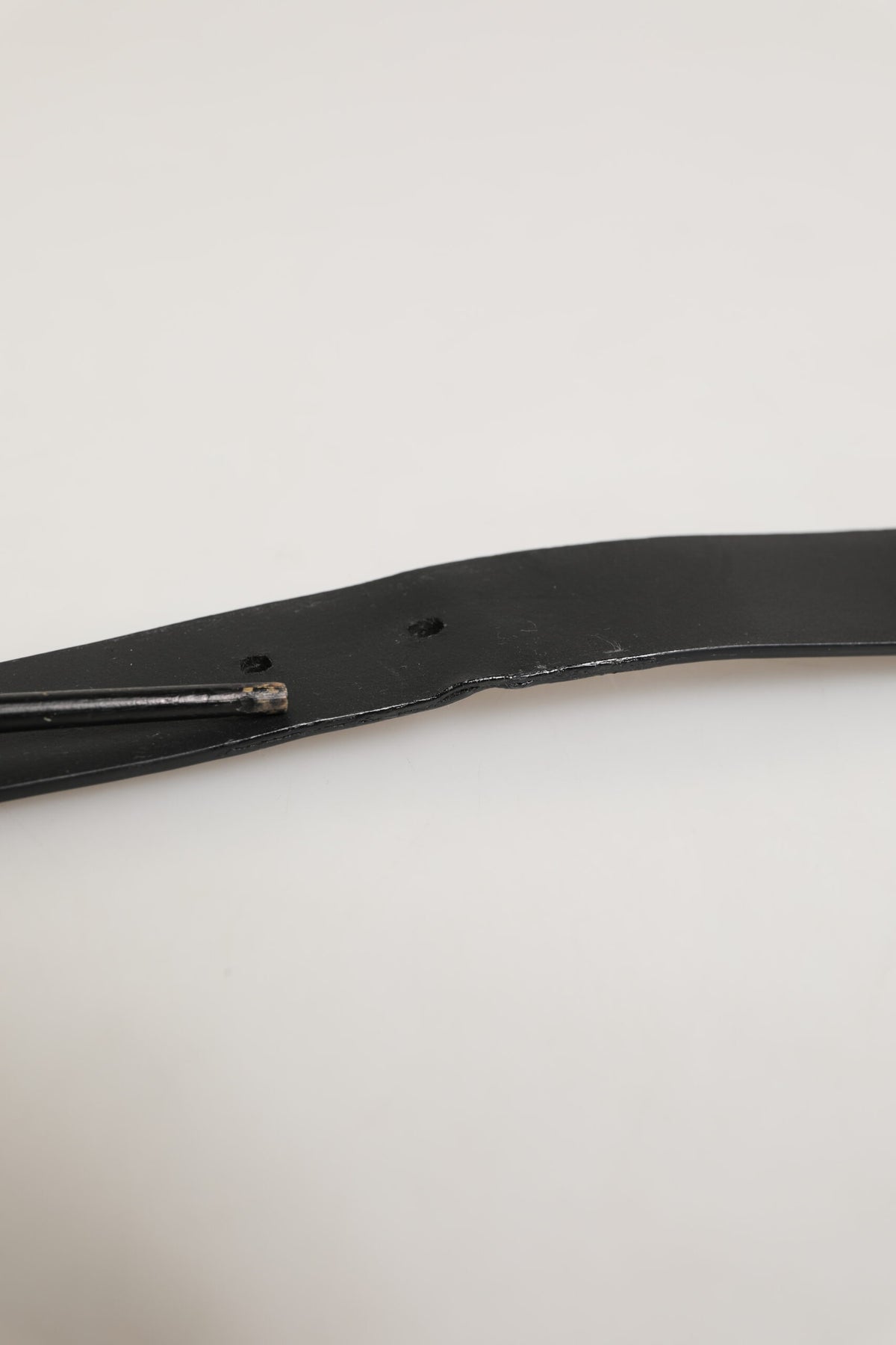 Black Leather Classic Metal Buckle Men Belt