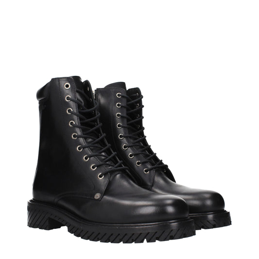 Black Leather Ankle Boots