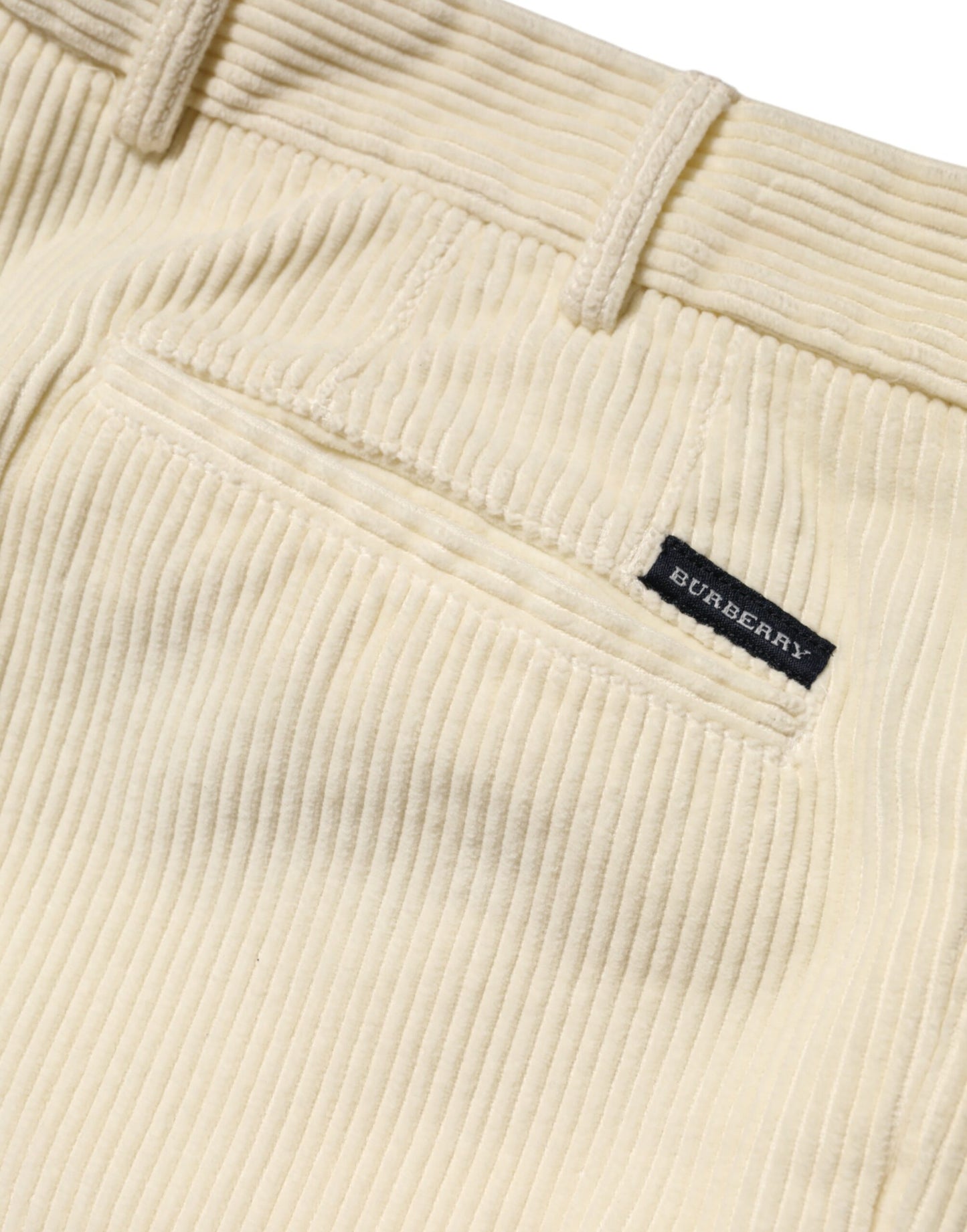 Beige Corduroy Cotton Straight Men Trouser Pants