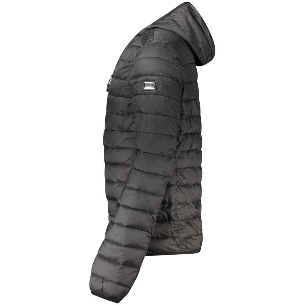 Black Polyester Men's Jacket