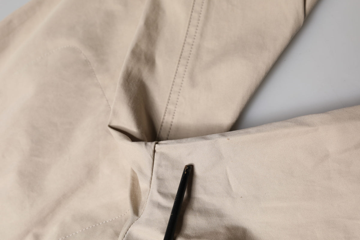 Beige Cotton Tapered Cargo Men Trouser Pants