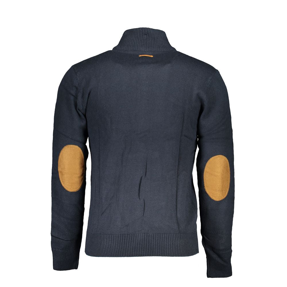 Blue Cotton Men's Cardigan