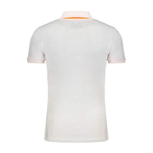 White Cotton Men Polo Shirt