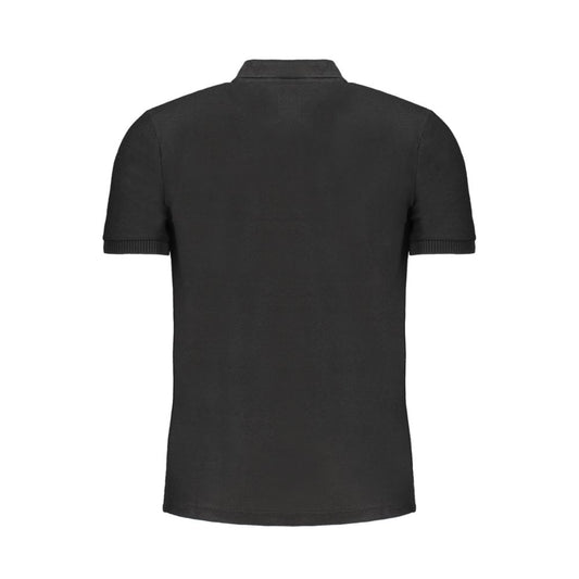 Black Cotton Men's Polo Shirt