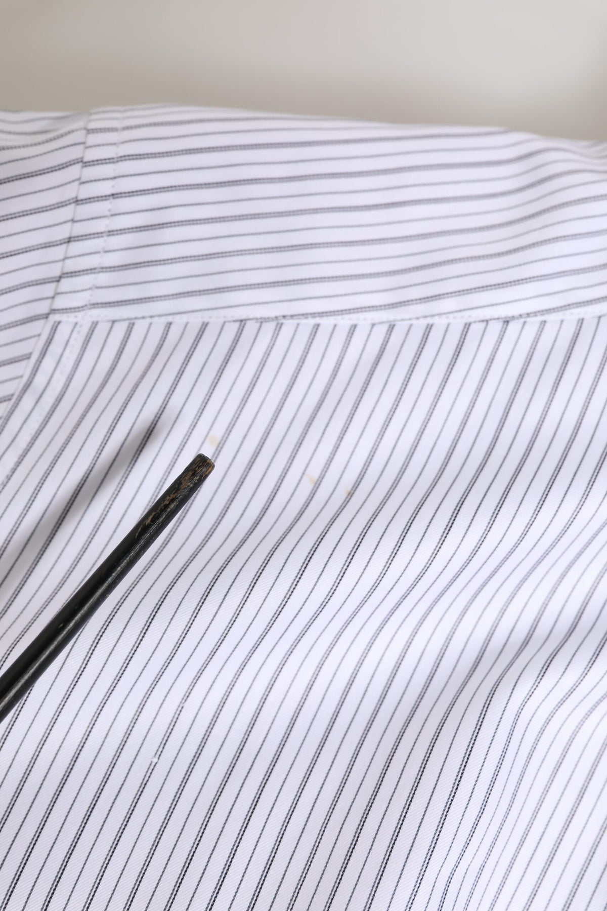 White Stripes Cotton Men GOLD Dress Shirt
