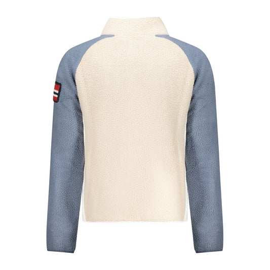 Beige Polyester Men Sweatshirt