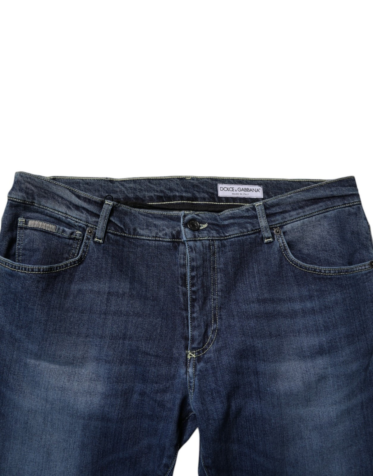 Blue Washed Cotton Stretch SkinnyDenim Jeans