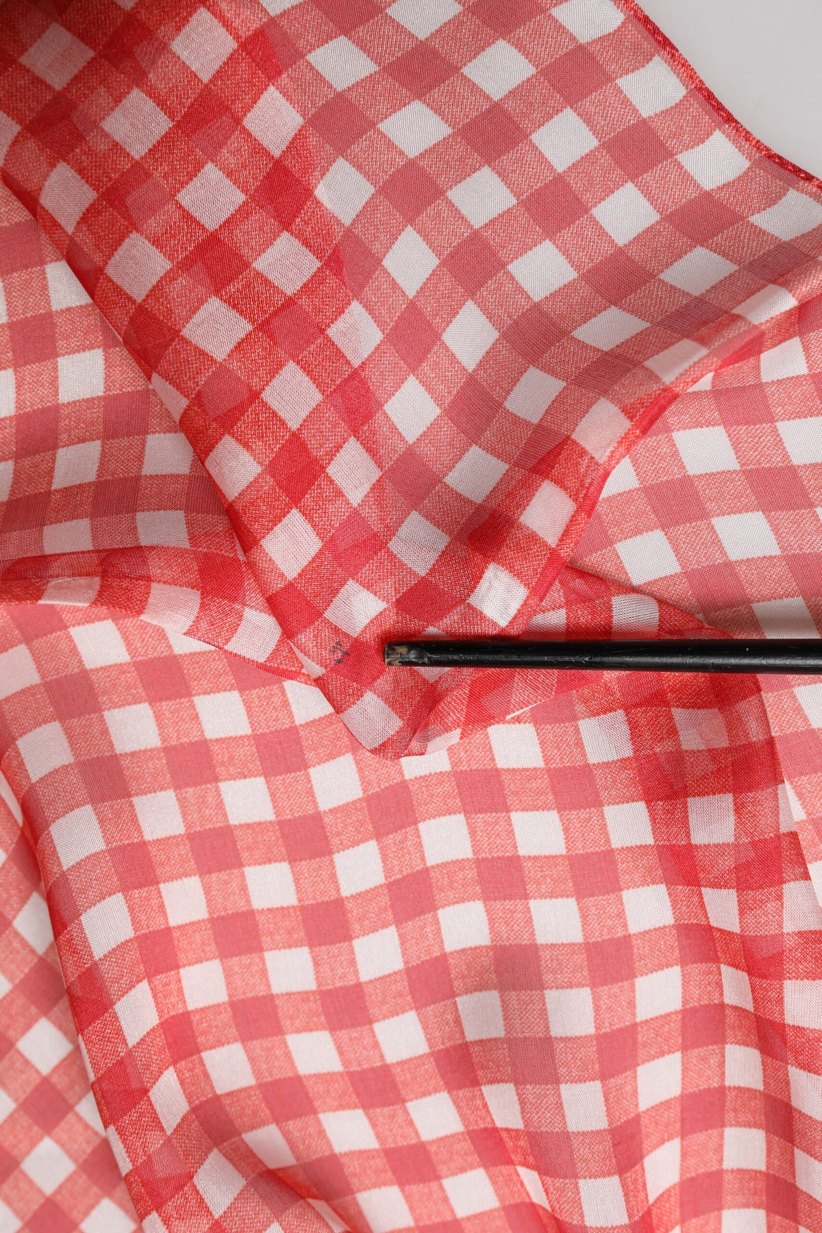 Red Checkered Plaid Neck Wrap Shawl Scarf