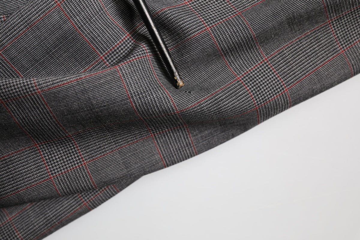 Gray Wool Single Breasted 2 Button Blazer