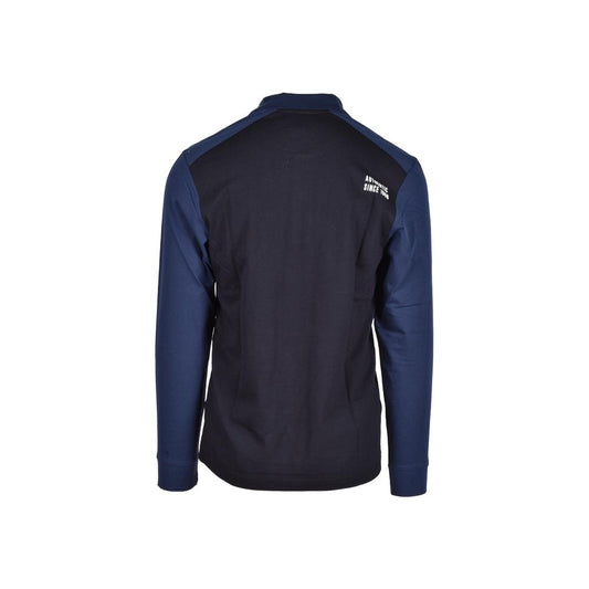 Blue Cotton Polo Shirt