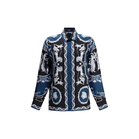 Blue Silk Shirt