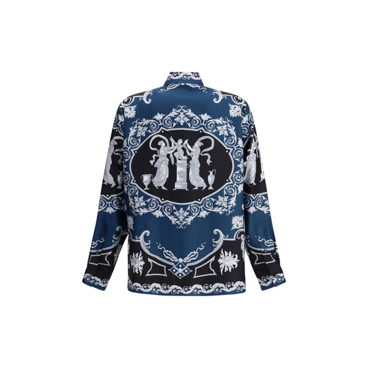 Blue Silk Shirt