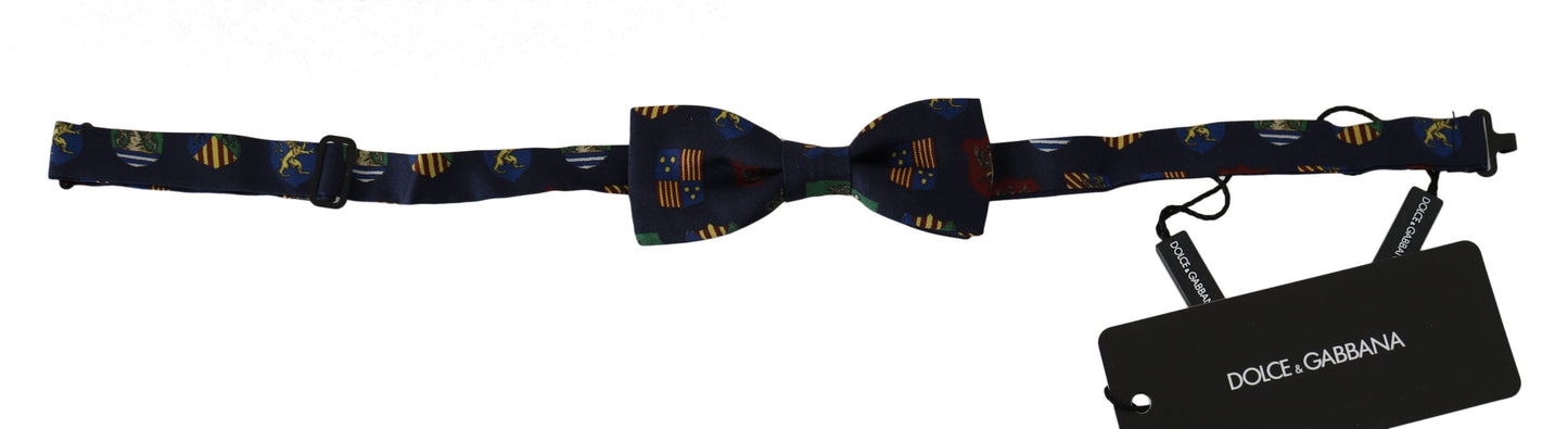Blue Flags 100% Silk Adjustable Neck Papillon Men Bow Tie Dolce & Gabbana