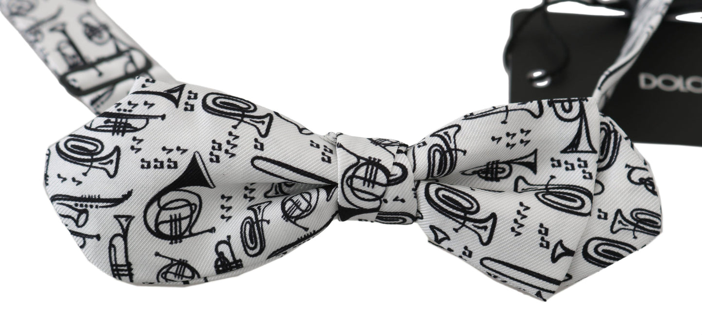White Instruments Adjustable Neck Papillon Men Bow Tie Dolce & Gabbana