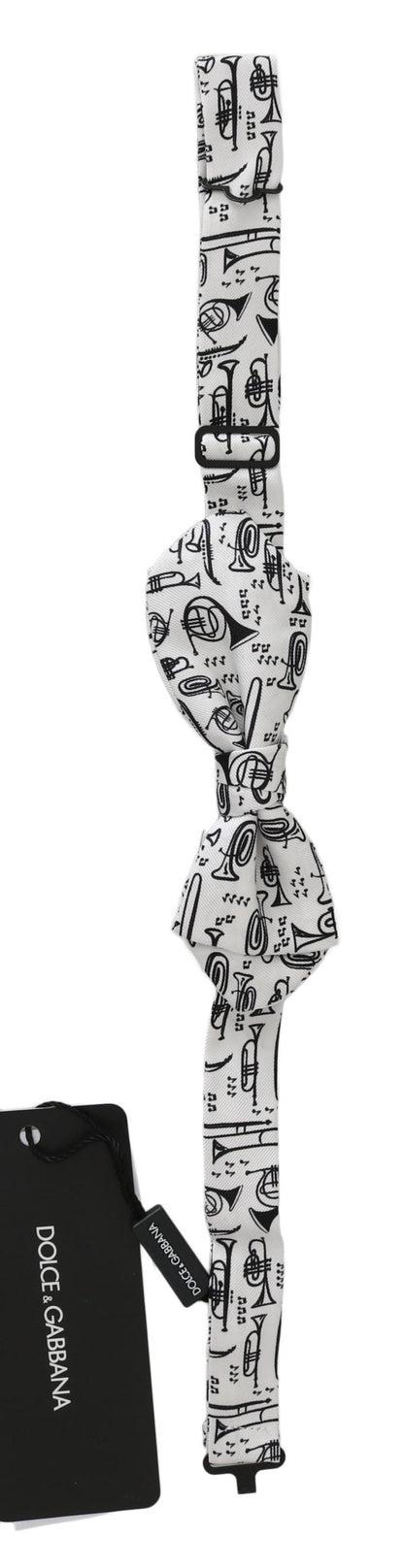 White Instruments Adjustable Neck Papillon Men Bow Tie Dolce & Gabbana