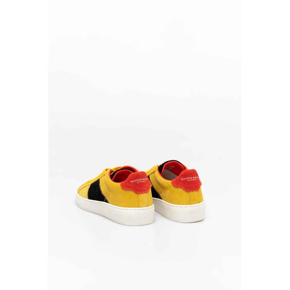 Bicolor Leather Low Top Sneakers