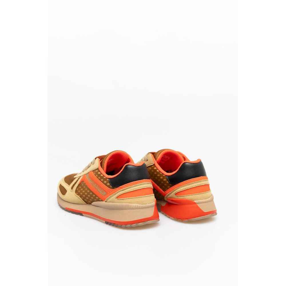 Beige Leather Sneakers