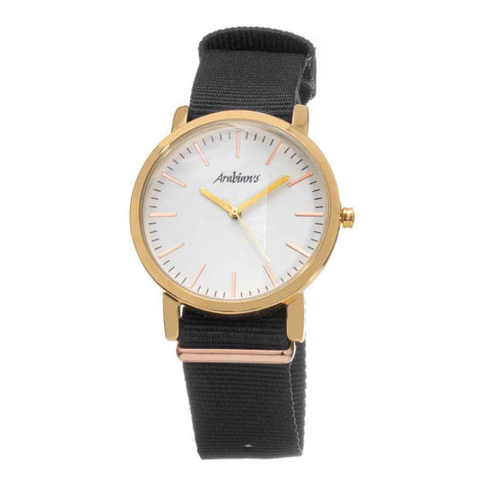 Black Textile Dress Watch