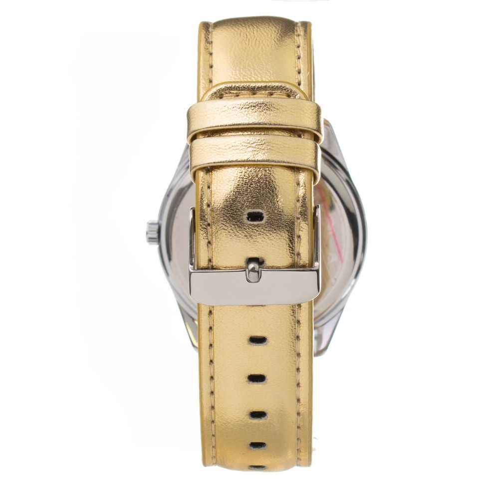 Gold Leather Dress Watch