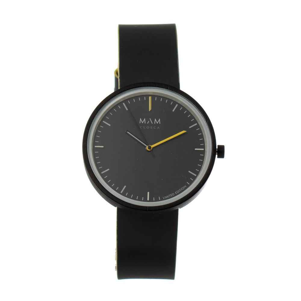 Gray Leather Dress Watch