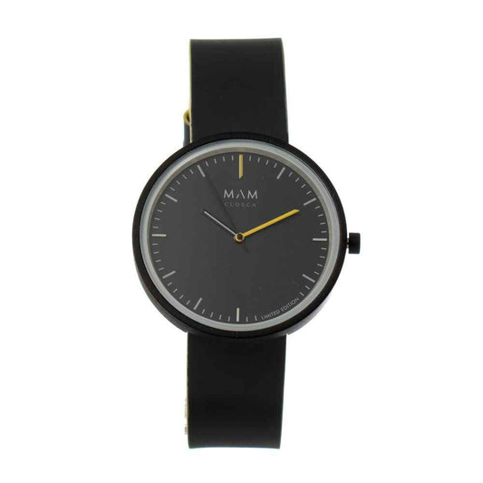 Gray Leather Dress Watch