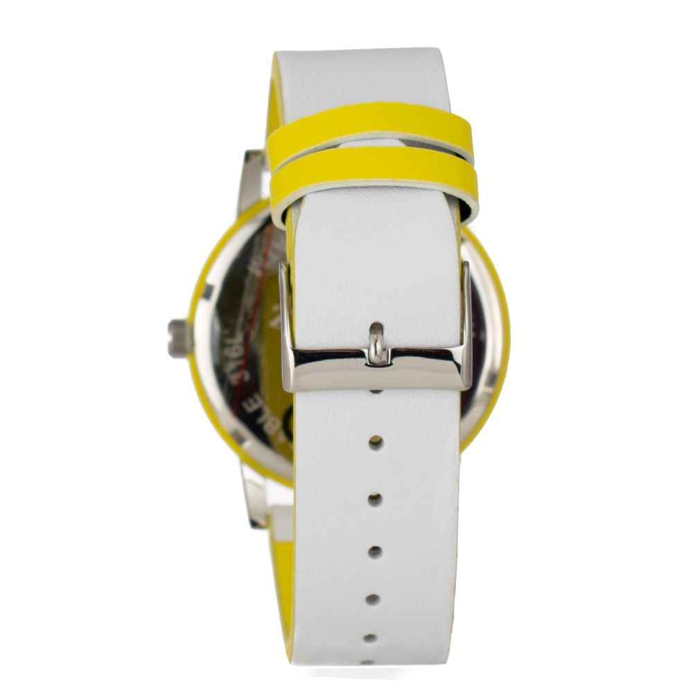 White Leather Dress Watch