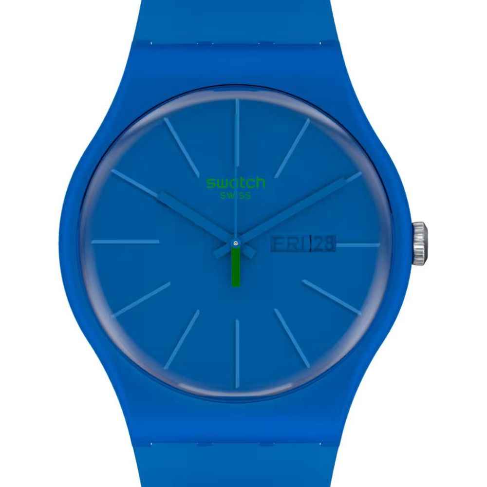 Blue Plastic Dress Watch