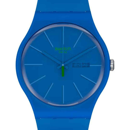 Blue Plastic Dress Watch