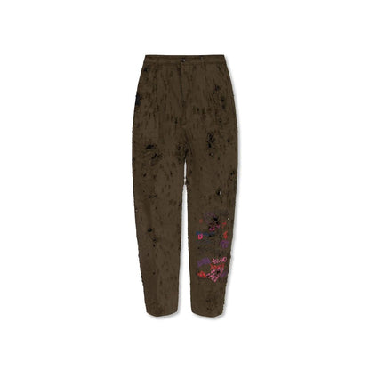Bicolor Cotton Casual Pants