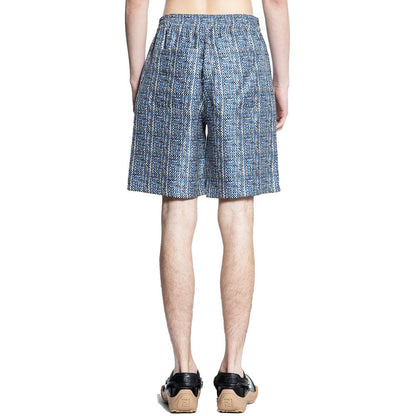 Blue Silk Knee Length