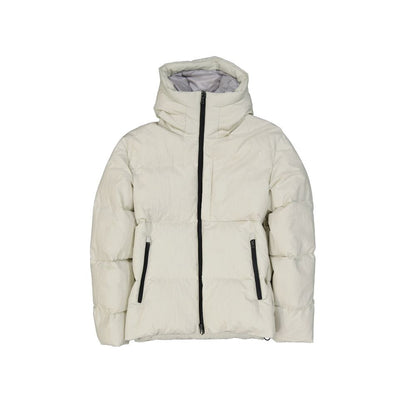White Polyamide Full-Length Jacket