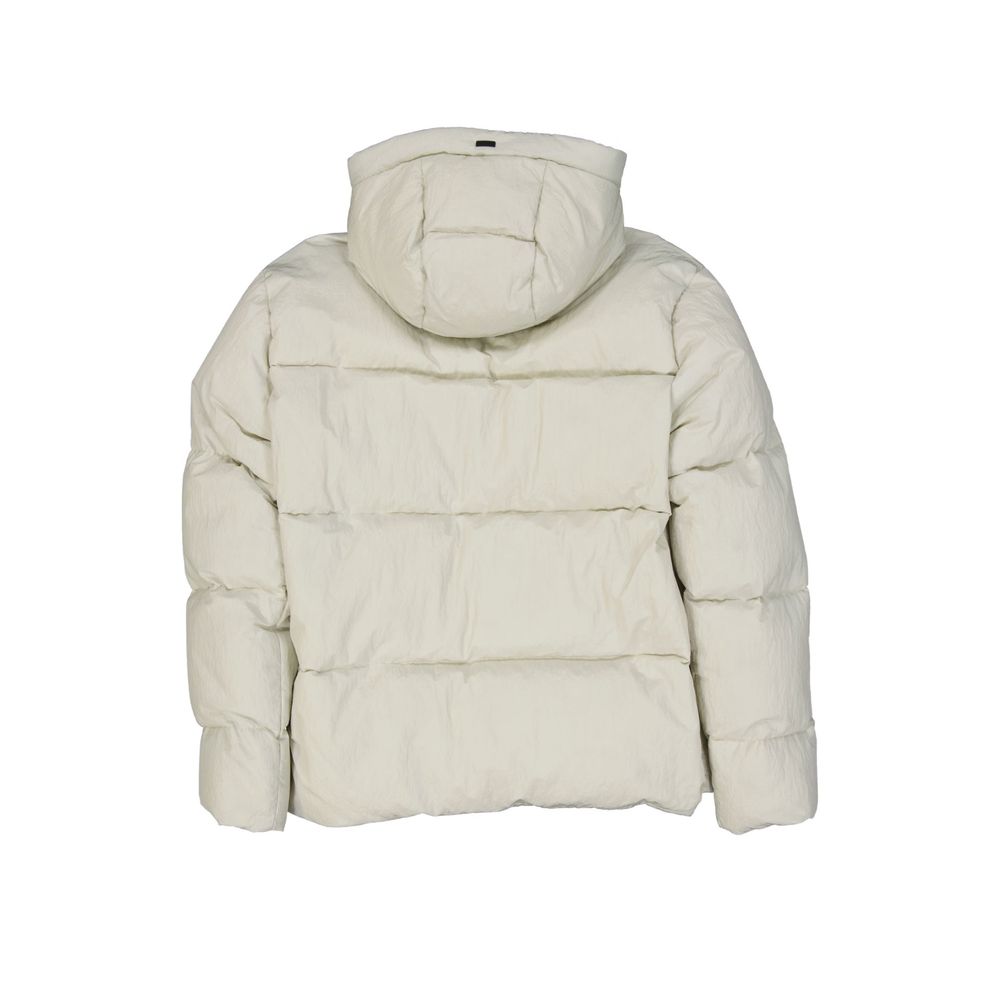 White Polyamide Full-Length Jacket