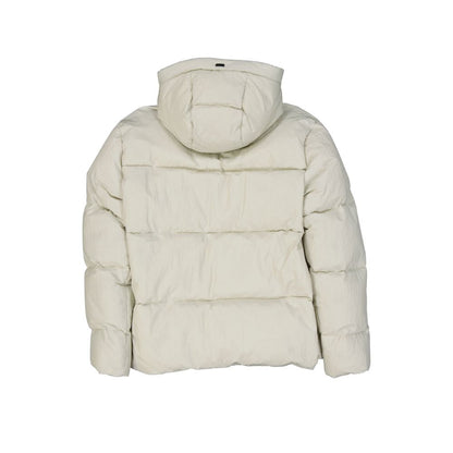 White Polyamide Full-Length Jacket