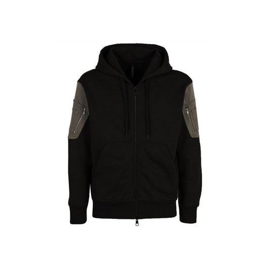 Black Cotton Sweatshirt